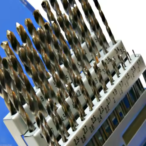 ABJT 51pc Engineering Drill Bit Set Hss 1 - 6mm in 0.1mm Increments