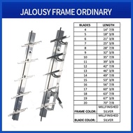 ➥ ➝ ∬ Jalousie Frame Ordinary 4 Blades - 10 Blades for Louver Window 1 Pair Mill Finished Aluminum