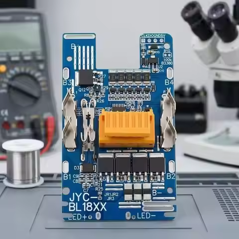 Smart BMS for Li-ion 18V Battery Case with Integrated Balance Charging