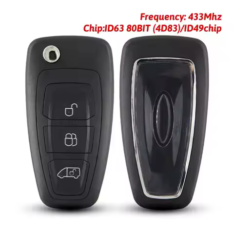 FCC A2C53435329 Flip Remote Key 433Mhz FSK ID63 80BIT(4D83)/ID49chip for Ford Transit Custom Connect