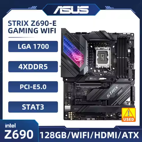 Asus ROG STRIX Z690-E GAMING WIFI Motherboard LGA 1700 DDR5 intel Z690 DDR5 192GB support i9-14900 1