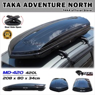 TAKA MD-420 Car Roof Box [Explorer Series] [XL Size] [Glossy Black] Cargo ULTRA SLIM ROOFBOX