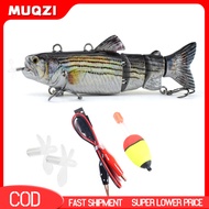 13CM/35G Electric Multi-Jointed Fishing Lure with Hooks USB Rechargeable LED Luminous Swimbait Robot