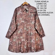 Tunik Kemeja Jumbo Ld 140 Cm Adem Motif Bunga Kekinian