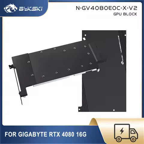 Bykski GPU Block For GIGABYTE GeForce RTX 4080 16G EAGLE , Full Cover Copper Cooler With Backplate ,