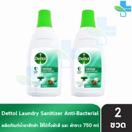 Dettol Laundry Sanitiser เดทตอล ลอนดรี แซนิไทเซอร์ 750 ml [2 ขวด] น้ำยาซักผ้า ฆ่าเชื้อ แบคทีเรียสำหร