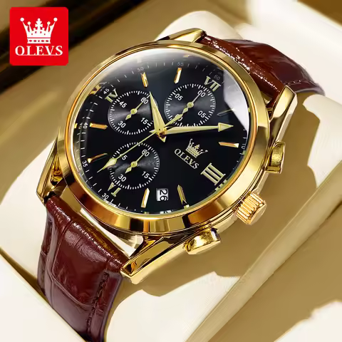 OLEVS 2872 Quartz Men's Watch Original Business Sports Waterproof Luminous Chronograph Watch Luxury