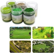 CFA5 6X 35g Mixed 2mm-3mm Static Grass Terrain Powder Green Fake Grass Fairy Garden Miniatures Lands