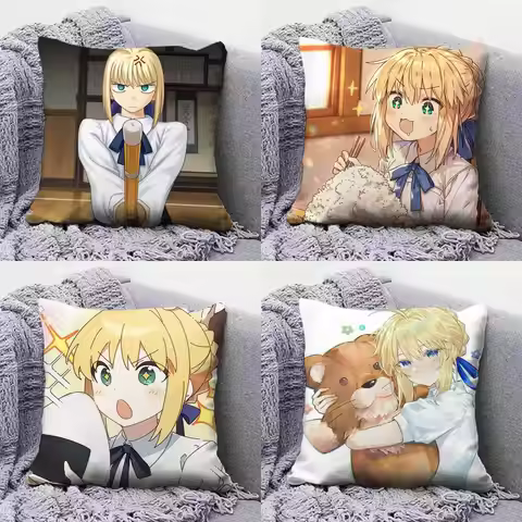 Artoria Pendragon Saber Fate Fgo FSN Home Sofa Cushion Covers and Aecorative Custom Pillow Covers