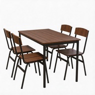 The JBK Shop 789 F&G โต๊ะอาหาร120CMโต๊ะทานอาหาร สไตล์โมเดิร์น สามารถนั่งได้ 4 คน โครงเหล็กหนาพิเศษ โ