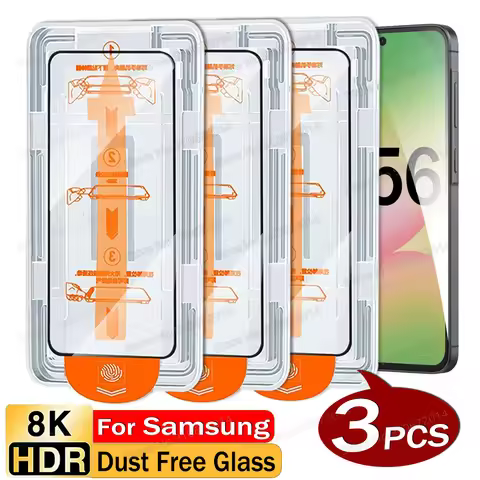 3PCS 8K Dust Free Tempered Glass Screen Protector For Samsung Galaxy A56 A55 A16 A36 A26 A35 A25 A54