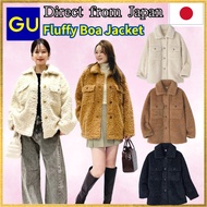GU Fluffy Boa CPO Jacket Women's Jacket Sherpa Fleece Shirt Oversized Winter Japan Authentic
