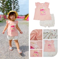 มีเก็บปลายทาง‼️ชุดเด็กผู้หญิง ชุดเซตขาสั้น 1-5 ขวบ งานห้าง (ผลิตในไทย) BNO