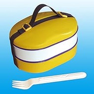 2-Tier Picnic Lunch Box, Yellow, M-757-4