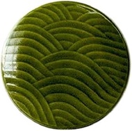 Awasaka FT-575 "Futono" Moss Color, Lid Only, Diameter Approximately 4.3 x 0.6 inches (11 x 1.5 cm),