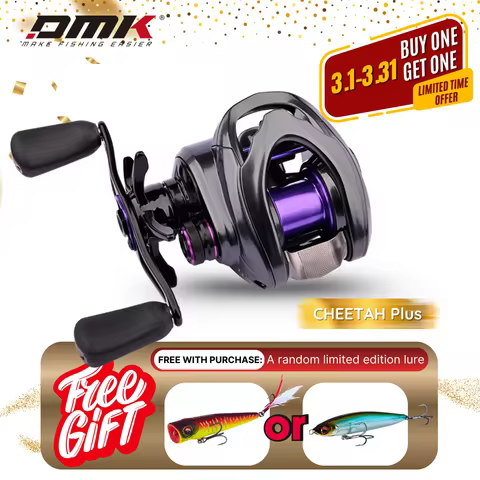 DMK CHEETAH Plus Fishing reel 8.5:1 MAX Drag 4kg 11+1B Electronic Brake DC Long Casting Reels