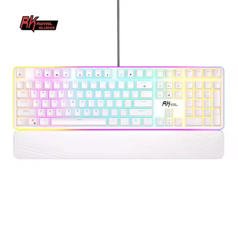 RK ROYAL KLUDGE RK918 RGB Backlight Wired Gaming Mechanical Keyboard 108 Keys Anti-Ghosting with Lar