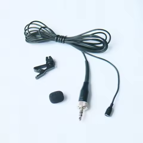 Standard 3.5mm Jack Lavalier Lapel Tie Clip Microphone For Sennheiser Shure TA4F AKG TA3F Wireless M