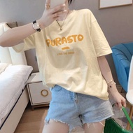 t shirt budak perempuan t shirt perempuan t shirt oversize t shirt lengan panjang perempuan Kemeja-T kapas lengan pendek wanita musim panas 2024 rekaan longgar baharu rasa kemeja-T putih langsing baju separuh lengan atas air pasang