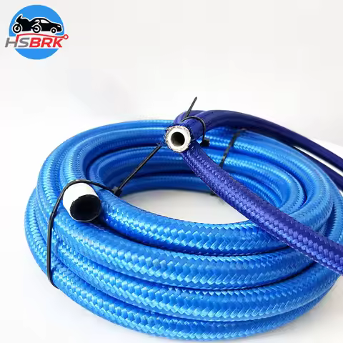 AN4 AN6 AN8 AN10 AN12 AN16 AN20 PTFE CPE Nylon Braided Fuel Oil Gas Hose Line Pipe Racing Car Engine