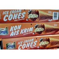 1 box 90g $DON 🤴 KING's Cone Ice cream Kon Aiskrim Biskut Biscuit