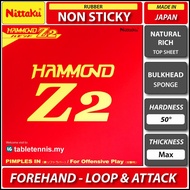 2022 New Nittaku Rubber Hammond Z2 Table Tennis Spin Rubber Karet Ping Pong Getah