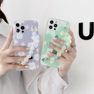 Full Cover Case Huawei  Mate 40 30 20 X P50 P40 P30 P20 Lite Handy Casing with Flower Bracelet
