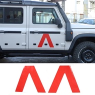 For Ineos Grenadier 2020-2024 PVC material car hood body rear glass V-shaped decorative sticker exte