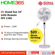 PRE-ORDER (ETA END MAY) Sona DC Stand Fan with Remote 16" SFS 1186