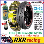 ZENEOS ZN62 MOTORCYCLE TIRE GULONG  TUBELESS 80/80/14 -150/70/14 By14