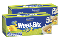 Sanitarium Weet Bix for KIDS Breakfast Cereal แซนนิทาเรียม วีทบิกซ์ คิดส์ ซีเรียล 375g. (2แพค)