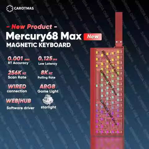 NEW IROK Mercury68 MAX Rapid Trigge 0.001mm 8K Return 0.125ms Delay Gaming Magnetic Mechanical Keybo