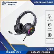 OLIKE HEADPHONE GH2 Gaming Headset – LED, 50mm Bass Driver, 360 Microphone° Omni & 3D Surround Preci
