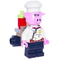 Original Lego Monkie Kid - Pigsy (White Chef Jacket, Black Medium Legs, Portable Kitchen) 80036 Mini