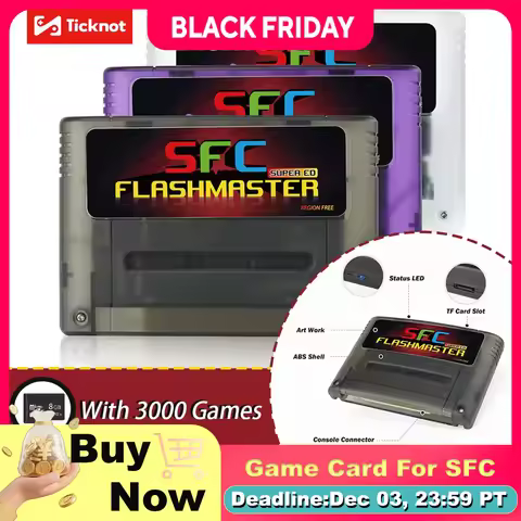3000 In 1 Super ED Game Card For Super Famicom With 8GB TF Card Cassette For SFC Video Game Console