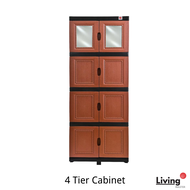 4 Tier Plastic Drawer Storage Cabinet Clothes Storage Wardrobe Cabinet Drawer Household Ready Stock