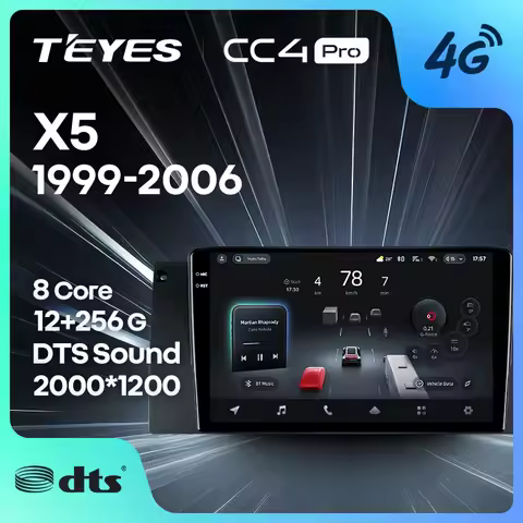 TEYES CC4 PRO for BMW X5 E39 E53 1999–2006, CarPlay Android Auto 2DIN Car Radio, Multimedia Stereo