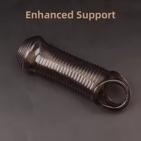 Men's Flesh-Colored Silicone Penile Support – Hollow Wolf Design, Triple-Bondage Cock Ring for Enhan