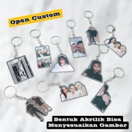 GANTUNGAN Custom Acrylic Keychain with Aesthetic Photos Custom Keychain/ Custom Keychain Drive Safe/