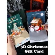 [READY STOCK] 3D Christmas Gift Card 3D Popup Cards Greeting Cards Xmas Cards