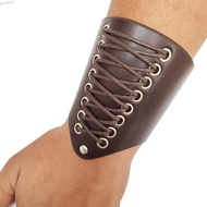 GB Vintage Middle Ages Wristband Wide Bracer Lace Up Arm Armor Cuff Gauntlet