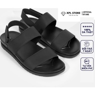 Dép sandanl da bò cao cấp dép thời trang nam đế pu 2 lớp chống đau chân cao 3cm H05