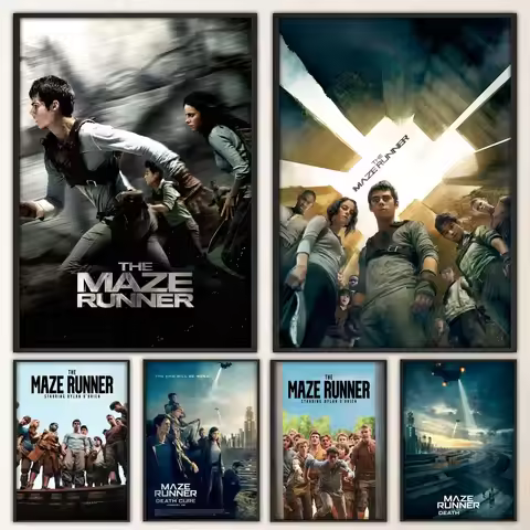 Movie The Maze Runner Poster Fancy Wall Sticker for Living Room Bar Vintage Decorative Painting Midd