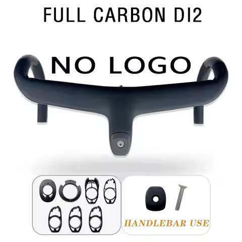 SL8 Full Carbon Fiber Road Bike Handlebar,No LOGO,T800 Carbon with Bar Parts ,Integrated Cockpit Di2