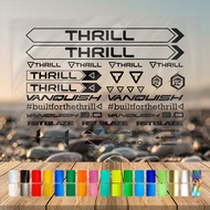 Thrill Vanquish 3.0 Cutting Sticker Variasi Sepeda Lipat Gunung Outdoor Frame Stiker Striping Bike