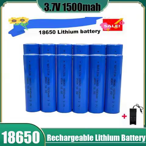 100% Original 1500mAh 18650 Battery 3.7V ICR 18650 Rechargeable Lithium Battery Flashlight Replaceme