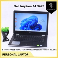 Dell Inspiron 14 3493 Intel Core i5-1035G1 16GB RAM 512GB NVMe SSD MX230 2GB GPU Win 11 HSL Refurbis