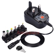 12W AC Adapter DC 3V 4.5V 5V 6V 7.5V 9V 12V 0.5A 1A Adjustable Voltage Power 500mA 1000mA Universal 