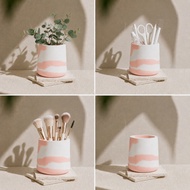 Cloud Powder Pottery Storage Tube Sunlight Milk Powder Series Desktop Storage Tube Minimalist Milk M