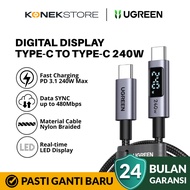 UGREEN PD Type C to Type C Data Cable Digital Display Fast Charging 240W Max 5A Nylon Braided UGREEN